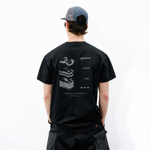 714street吸湿速干户外印花短袖男 2026夏季潮牌宽松凉感情侣T恤 商品图3