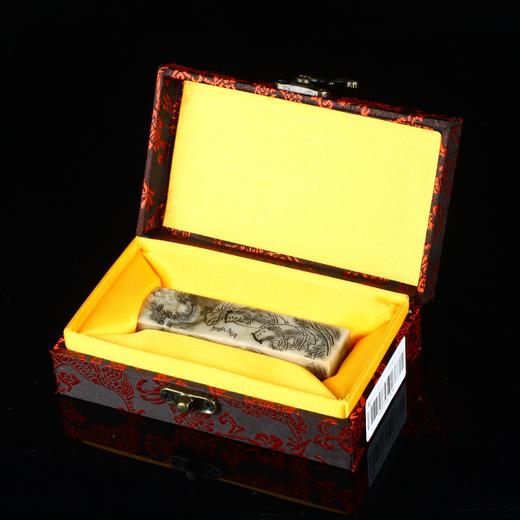 孤品17878昌化冻石线刻山水画方章书画闲章/藏书章2.0*2.0*8.1cm 商品图4