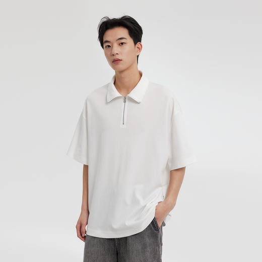 MODE COMMUTER | MC钻石格纹垂感休闲翻领格纹短袖POLO衫 商品图2