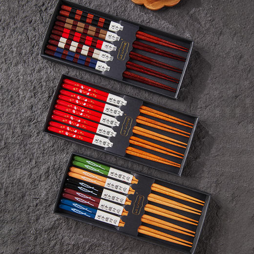 LC-Living 家用日式实木筷 可进洗碗机 耐高温 一人一筷 商品图0