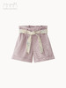 紫灰系带设计短裤 商品缩略图0