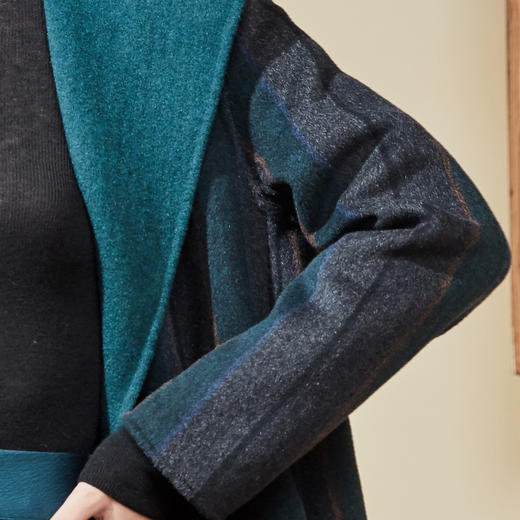 KD9A5斯尔丽瑟俪冬季新品保暖时尚修身翻领女士中长款毛呢大衣 商品图4