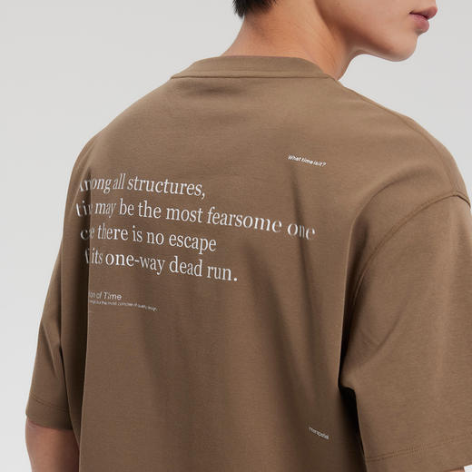 MODE COMMUTER | MC不潮品32支索罗那高弹螺纹印花圆领短袖T恤 商品图3