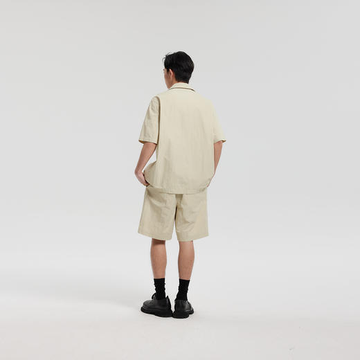 MODE COMMUTER | MC不潮品干爽微皱锦棉混纺型微皱斜纹梭织短裤 商品图1