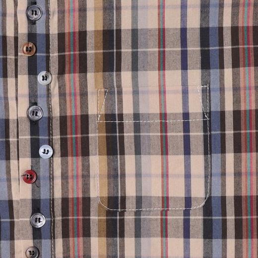 26CS43SDSA男装2026新款高贵轻奢老钱风撞色格纹格子长袖衬衫经典百搭 商品图3