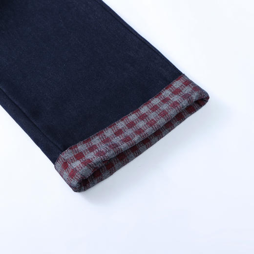 【MQD】童装女大童冬新款儿童学院风加绒裤子萌趣卡通阔腿牛仔裤 商品图3