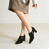 【上新】【静音系列】千百度粗高跟深口单鞋女2026春季羊皮小踝靴A26171637 商品缩略图1