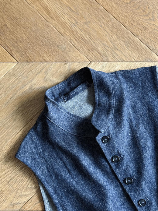 26春-45*R立领亚麻混纺牛仔马甲【包邮+三天无理由退换】 商品图12