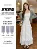 柔雾蕾丝白纱半裙 女春夏新款高腰a字半裙纱裙小个子蛋糕长裙 商品缩略图3