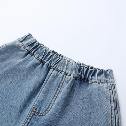 【MQD】童装男大童冬季新款儿童学院风百搭休闲奥利绒空气牛仔裤 商品图2