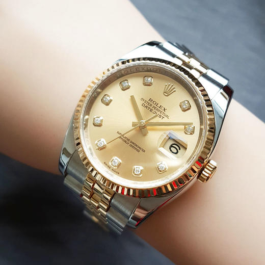 【95新】ROLEX劳力士116233瑞士天文台认证自动机械日期显示36mm（中性款）日志系列  蚝式钢/18k黄金表圈270226NJS11 商品图7