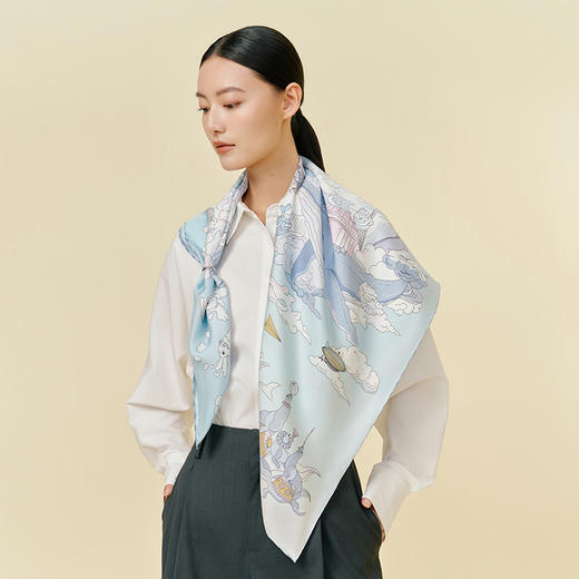 万事利双面印花大方巾-漫游记 商品图0