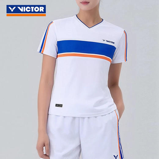 威克多胜利 男女同款/女款 经典韩风系列 针织T恤 漂白 T-2601CLS/T-2602CLS/T-2603CLS 商品图4