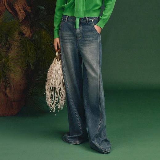 尹默天丝醋酸小A型分割阔腿裤 商品图1