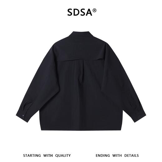 SDSA男装2026新款高贵轻奢设计感衬衫宽松不规则下摆长袖衬衣百搭 商品图4