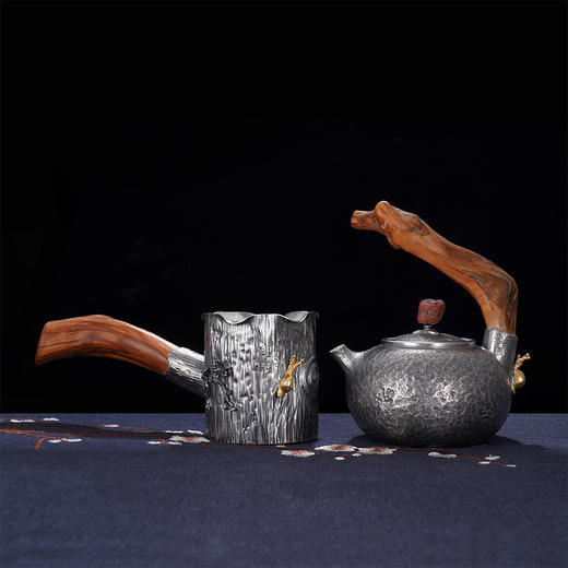 子佩集S999银【励志年华】小茶壶公道杯摆件茶具套装【TG001】【TG002】2312 商品图0