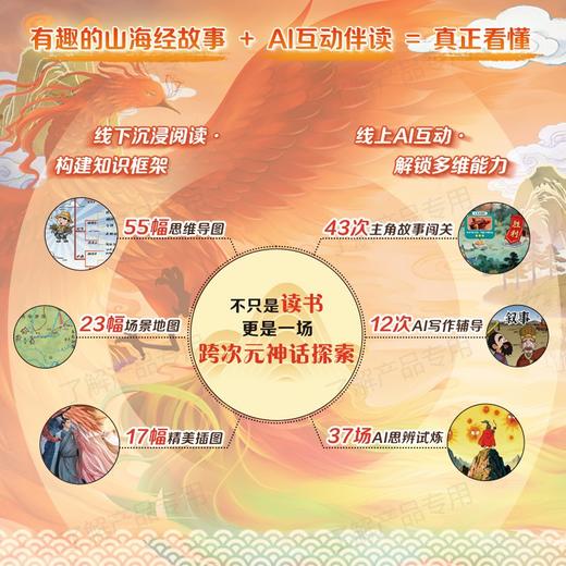【北斗】地图上的漫画山海经（AI互动伴读版）北斗出品+前沿科技：AI伴读，让孩子零距离接触AI 商品图1