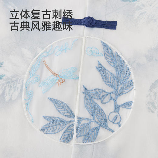 【商场同款】英氏婴儿连身衣宝宝连体衣男宝夏季水墨纹短袖哈衣新 商品图3