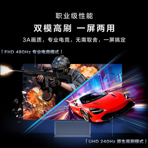 TCL 32英寸 X3A 4K 240Hz FHD 480Hz OLED+ 纯黑超低反 星际之门美学设计显示器 32X3A 商品图3