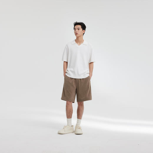 MODE COMMUTER | MC欧棉绒阔腿型针织短裤MCF122126A 商品图1