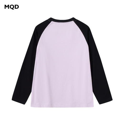 【秒2】【MQD】童装女大童26春季新款儿童学院风卡通印花拼接打底内搭长袖T恤 商品图1