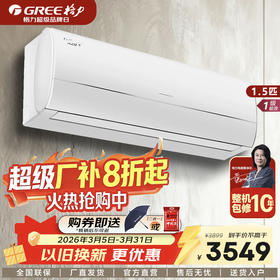 【新品上市】GREE格力 凉之夏-Ⅱ 大1匹/1.5匹 一级能效 变频冷暖 Ai节能科技 内外机双清洁 防冷风直吹 挂机空调
