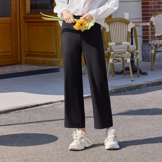 半身缘女裤 春季优雅窄版小直筒休闲裤261302U30320155 商品图0