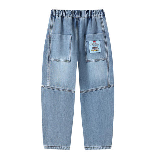 【MQD】童装男大童冬季新款儿童学院风百搭休闲奥利绒空气牛仔裤 商品图1