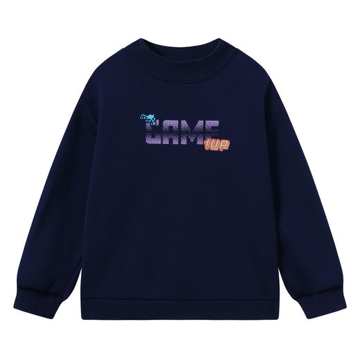 【MQD】童装男大童冬新款儿童学院风字母加绒加厚保暖内搭圆领卫衣 商品图4