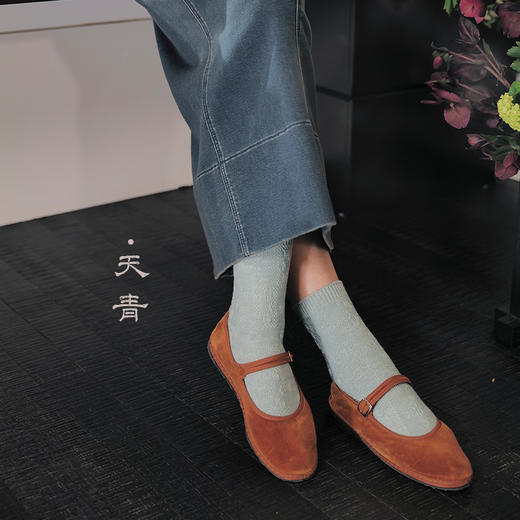 踏春 菱纹绵软松弹包脚中筒袜 四季袜 山林曦照 商品图3