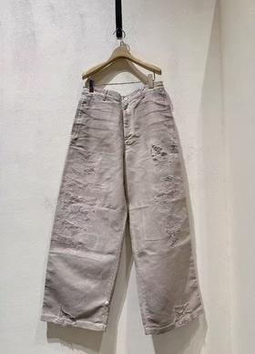 女款做旧休闲长裤hu001