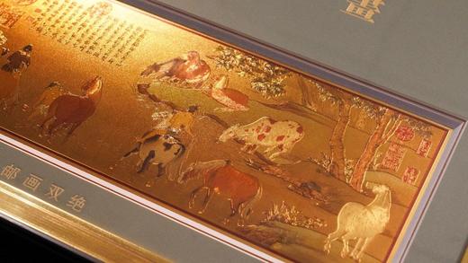 《浴马图》金雕画，画马天花板， 故宫博物院的镇院珍品，元代书画艺术的dian峰之作。 商品图3