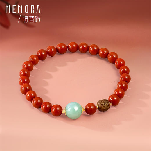 【新品首发】琳琅雅玉系列 18K金南红玛瑙翡翠手串手链 女士礼物MEMORA诗普琳MB006801 商品图3