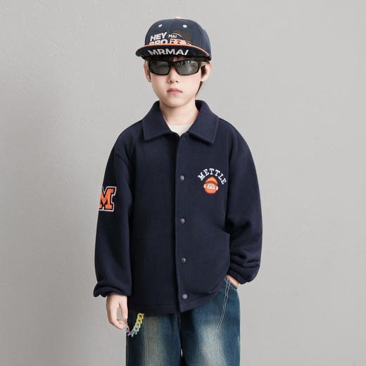 【MQD】童装男大童26春季新款儿童学院风街潮摇粒绒防风保暖休闲外套 商品图2