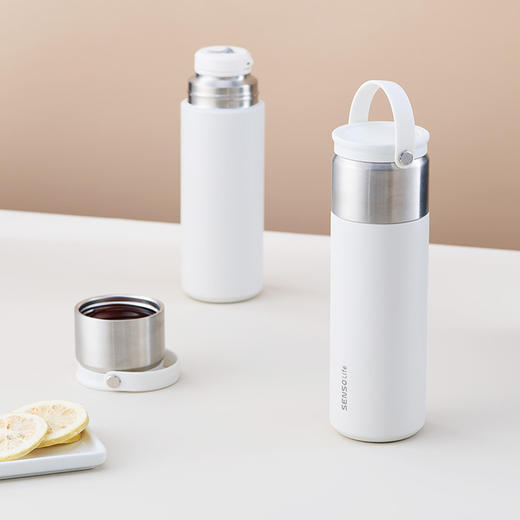 SENSO几简系列 焖茶杯保温杯 白色 480ml 商品图1