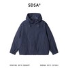 SDSA男士秋冬新款痞帅男装潮牌褶皱纯色拉链立领连帽夹克外套百搭 商品缩略图0