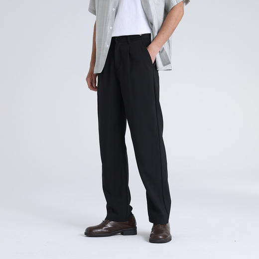 GXG男装26夏季简约时尚舒适弹力商务通勤直筒西裤男式休闲裤K&C 商品图1