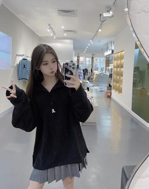 一店k （高定西装面料！）Jennie超多明星同款💫 甜酷天花板！甜辣小百褶很难不爱！太学院风啦！穿上瞬间秒回18岁！刺绣logo西装百褶半裙 商品图3