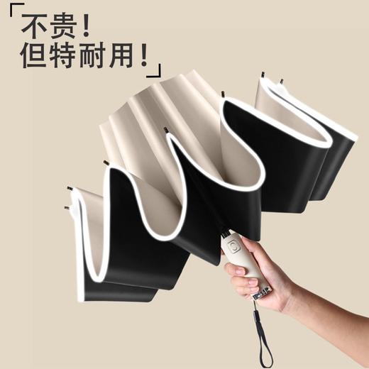 【晴雨两用❗️全自动折叠雨伞】反向设计不湿车，安全反光，两用晴雨伞折叠伞，黑胶伞雨衣防紫外线防晒帽太阳伞遮阳伞夏日L 商品图0