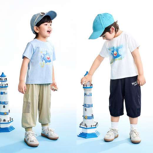 【实体店同款】男童圆领短袖针织衫夏季新款安奈儿童装XB621155 商品图3