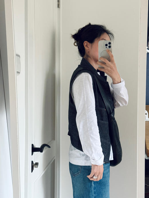 26春-45*R立领亚麻混纺牛仔马甲【包邮+三天无理由退换】 商品图4