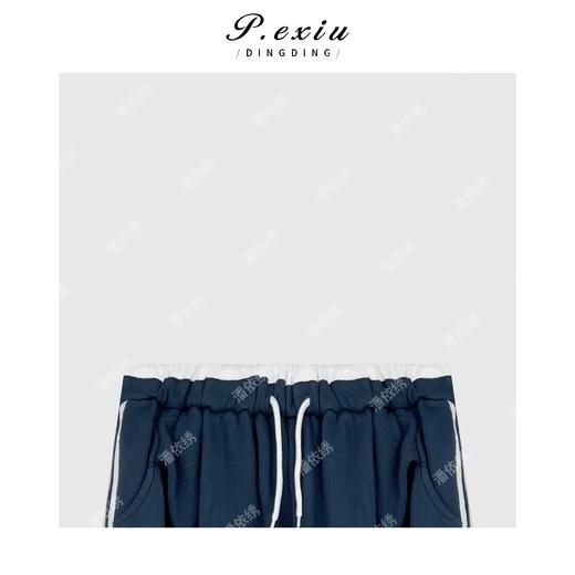 03-2潘依绣丁丁宠粉韩系慵懒织带撞色抽绳休闲裤Q6658 商品图2