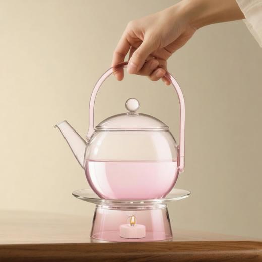 芳华琉韵粉晶玻璃茶器-暖茶款 商品图2