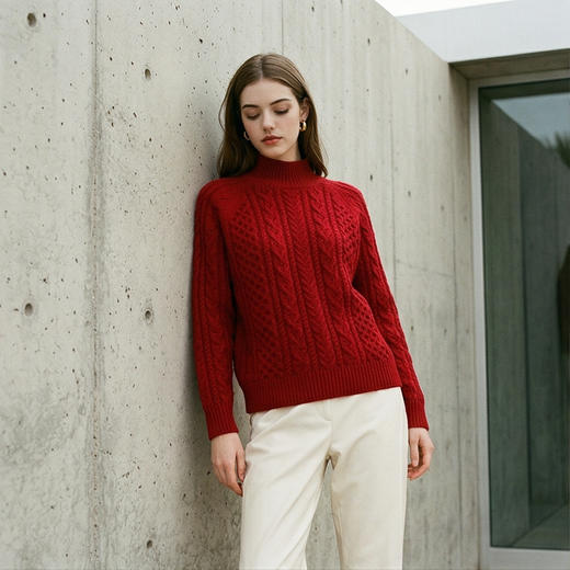 PALUOPO/PL半高领女衫ET20067R-B/约重340g帕罗 商品图2