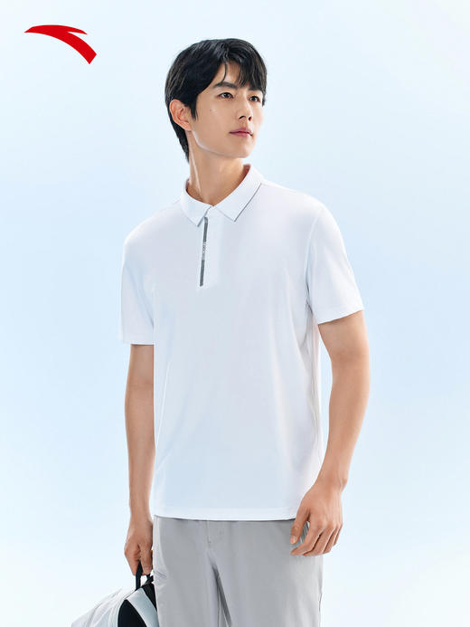 安踏型动POLO | 商务翻领短袖男夏季冰丝翻领运动上衣152627123 商品图1