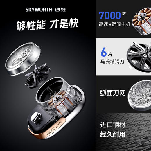 【积分兑换】创维（Skyworth）【吴磊同款】元石单头mini剃须刀迷你便携全身水洗干湿双剃男士电动刮胡刀CWTX08 商品图3
