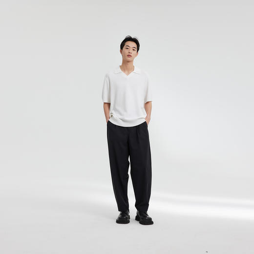 MODE COMMUTER | MC锦纶混纺全松紧腰亲肤斜纹宽松O型梭织长裤 商品图2