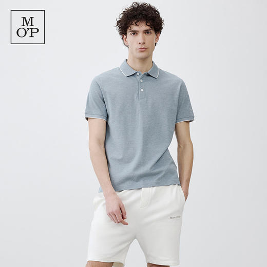 Marc O'Polo/MOP 夏季新款高级翻领纯棉商务休闲透气短袖POLO衫男 商品图3