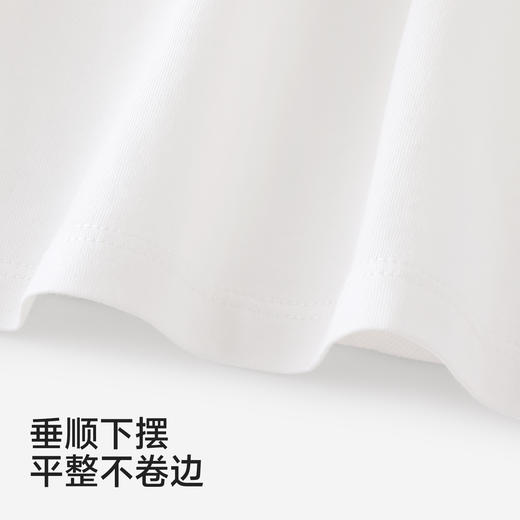 【商场同款】英氏儿童衣服女童夏季白色圆领短袖T恤纯棉百搭上衣 商品图4