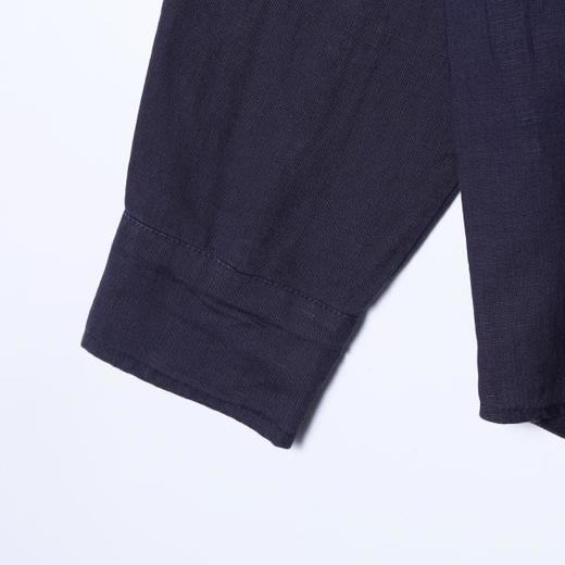 SDSA男装2026新款高贵轻奢时尚纯色纽扣翻领长袖衬衫百搭简约衬衣 商品图3